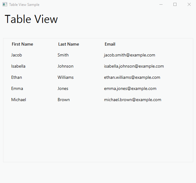 View таблицы. UI JAVAFX Table reservation. Table view selection. User experience for Table.